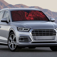 Oxblood Guam Latte Stone Tribal Tattoo Auto Sun Shade Hafa Adai Six 7 One - Polynesian Pride