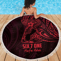 Oxblood Guam Latte Stone Tribal Tattoo Beach Blanket Hafa Adai Six 7 One