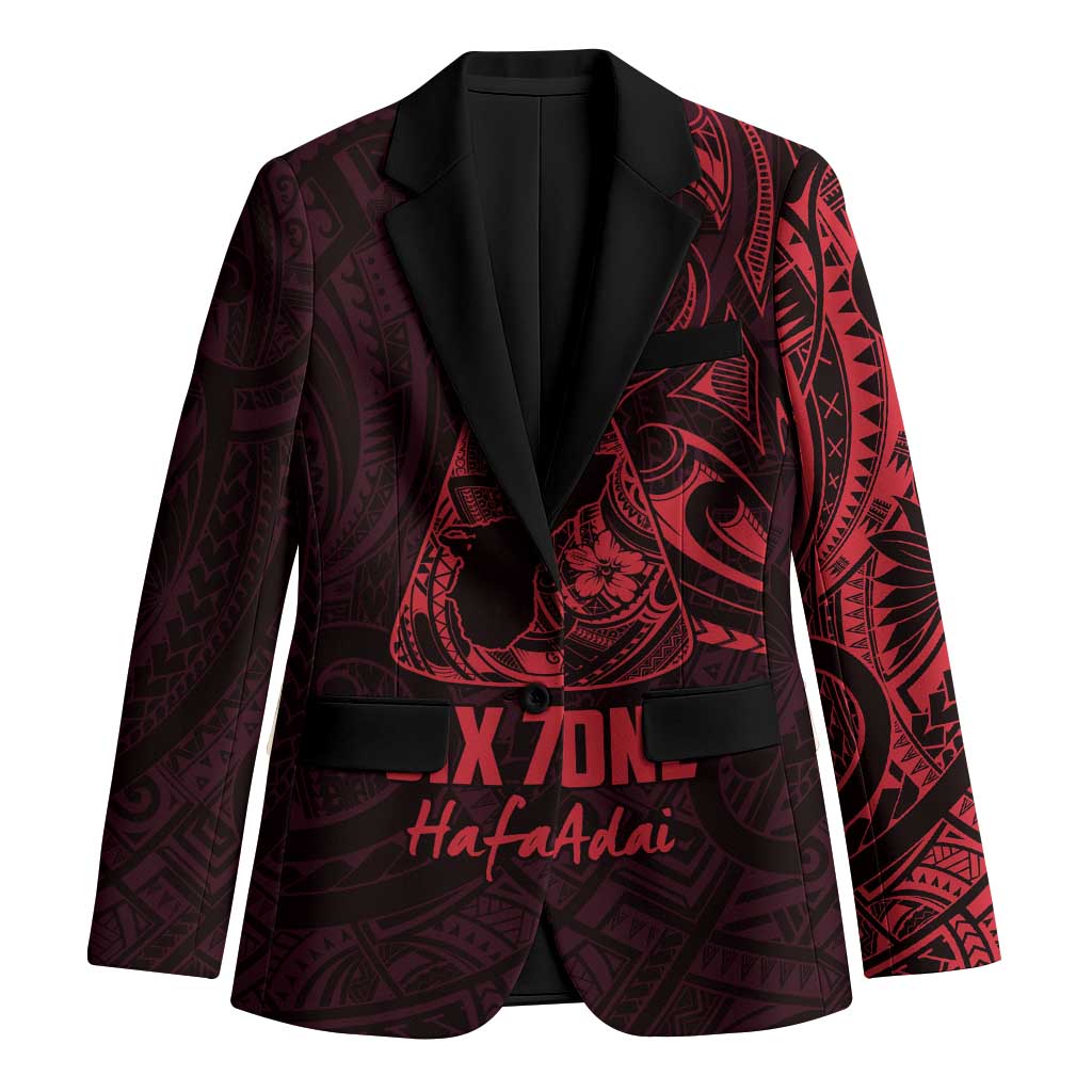 Oxblood Guam Latte Stone Tribal Tattoo Blazer Hafa Adai Six 7 One - Polynesian Pride