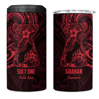 Oxblood Guam Latte Stone Tribal Tattoo 4 in 1 Can Cooler Tumbler Hafa Adai Six 7 One