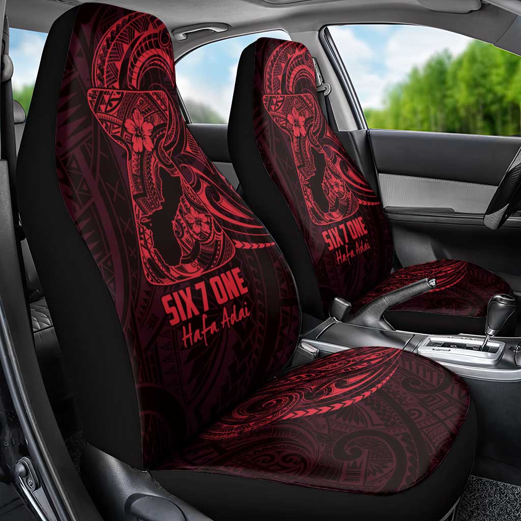 Oxblood Guam Latte Stone Tribal Tattoo Car Seat Cover Hafa Adai Six 7 One