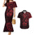 Oxblood Guam Latte Stone Tribal Tattoo Couples Matching Mermaid Dress and Hawaiian Shirt Hafa Adai Six 7 One