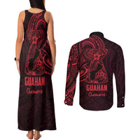 Oxblood Guam Latte Stone Tribal Tattoo Couples Matching Tank Maxi Dress and Long Sleeve Button Shirt Hafa Adai Six 7 One
