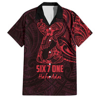 Oxblood Guam Latte Stone Tribal Tattoo Family Matching Short Sleeve Bodycon Dress and Hawaiian Shirt Hafa Adai Six 7 One