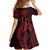 Oxblood Guam Latte Stone Tribal Tattoo Family Matching Summer Maxi Dress and Hawaiian Shirt Hafa Adai Six 7 One