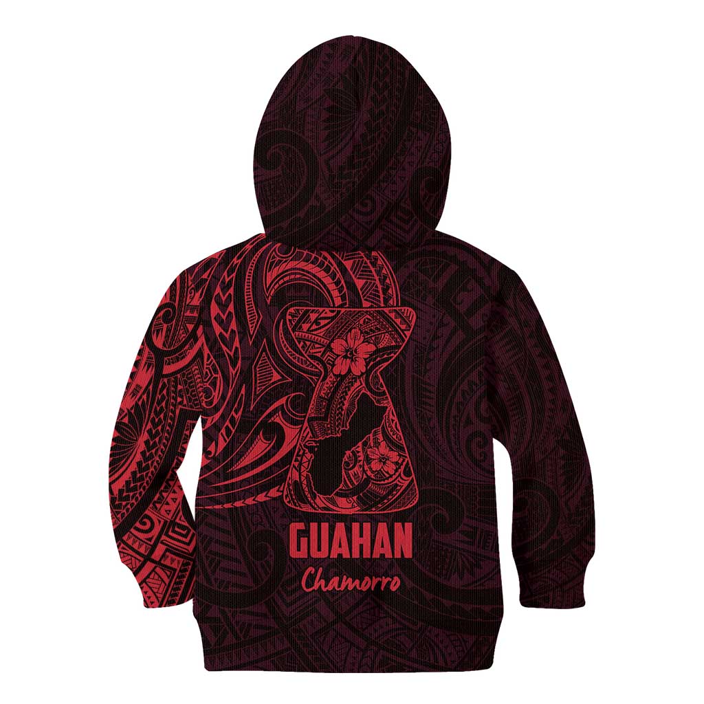 Oxblood Guam Latte Stone Tribal Tattoo Kid Hoodie Hafa Adai Six 7 One