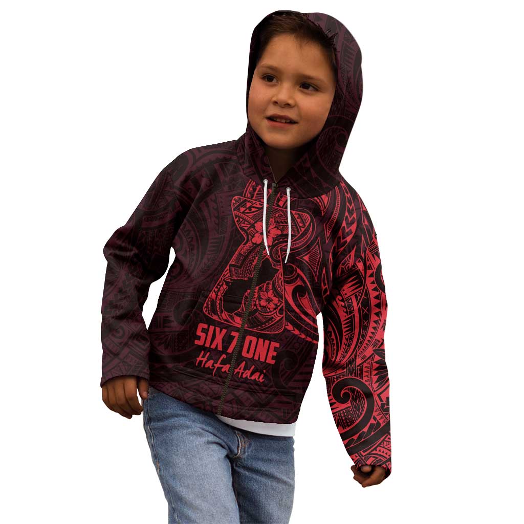 Oxblood Guam Latte Stone Tribal Tattoo Kid Hoodie Hafa Adai Six 7 One
