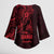 Oxblood Guam Latte Stone Tribal Tattoo Kimono Sleeve Blouse Hafa Adai Six 7 One - Polynesian Pride