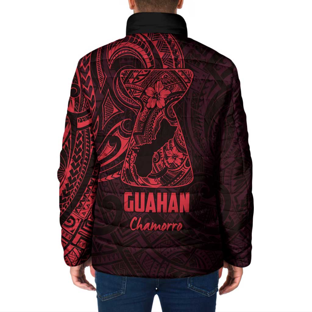 Oxblood Guam Latte Stone Tribal Tattoo Padded Jacket Hafa Adai Six 7 One - Polynesian Pride