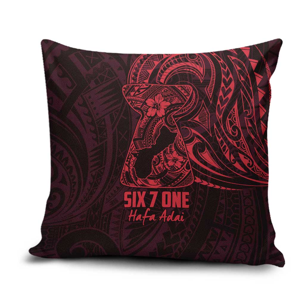 Oxblood Guam Latte Stone Tribal Tattoo Pillow Cover Hafa Adai Six 7 One - Polynesian Pride