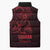 Oxblood Guam Latte Stone Tribal Tattoo Sleeveless Puffer Jacket Hafa Adai Six 7 One - Polynesian Pride