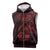 Oxblood Guam Latte Stone Tribal Tattoo Sleeveless Zip Hoodie Hafa Adai Six 7 One - Polynesian Pride