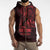 Oxblood Guam Latte Stone Tribal Tattoo Sleeveless Zip Hoodie Hafa Adai Six 7 One - Polynesian Pride