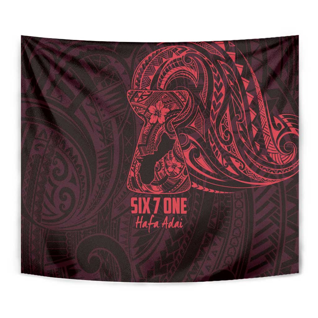 Oxblood Guam Latte Stone Tribal Tattoo Tapestry Hafa Adai Six 7 One