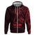 Oxblood Guam Latte Stone Tribal Tattoo Zip Hoodie Hafa Adai Six 7 One