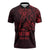 Oxblood Guam Latte Stone Tribal Tattoo Zipper Polo Shirt Hafa Adai Six 7 One - Polynesian Pride