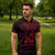 Oxblood Guam Latte Stone Tribal Tattoo Zipper Polo Shirt Hafa Adai Six 7 One - Polynesian Pride