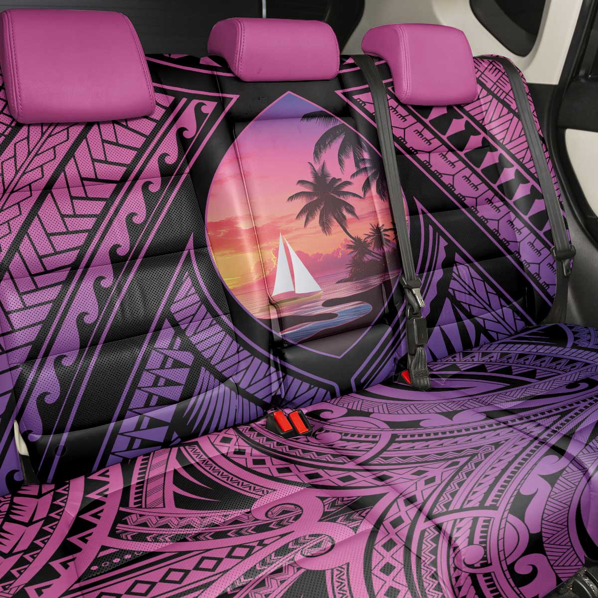 Guam Chamorro Artsy Back Car Seat Cover Guahan Sunset Beach