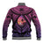 Guam Chamorro Artsy Baseball Jacket Guahan Sunset Beach