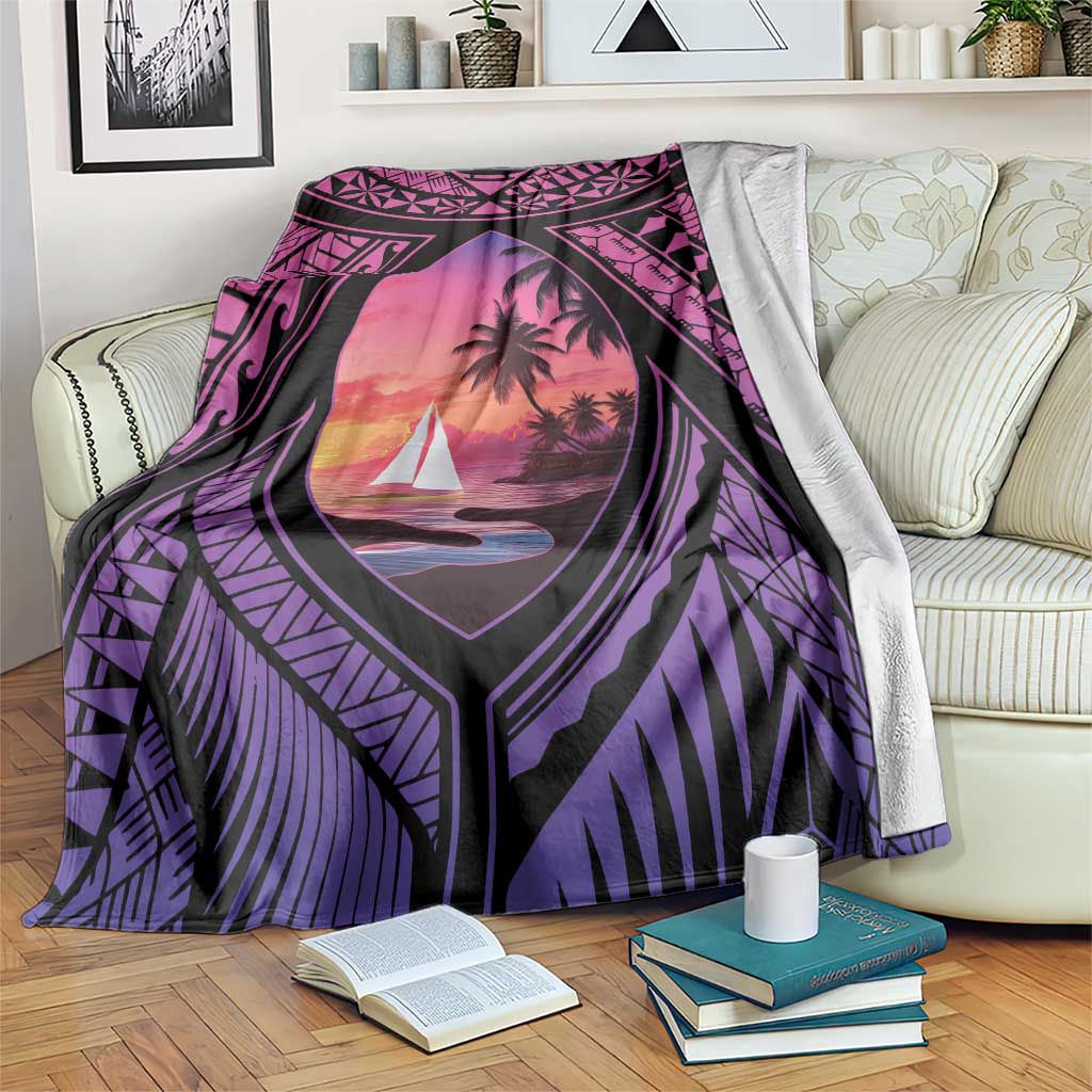 Guam Chamorro Artsy Blanket Guahan Sunset Beach