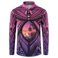 Guam Chamorro Artsy Button Sweatshirt Guahan Sunset Beach