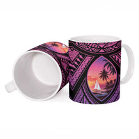 Guam Chamorro Artsy Ceramic Mug Guahan Sunset Beach - Polynesian Pride