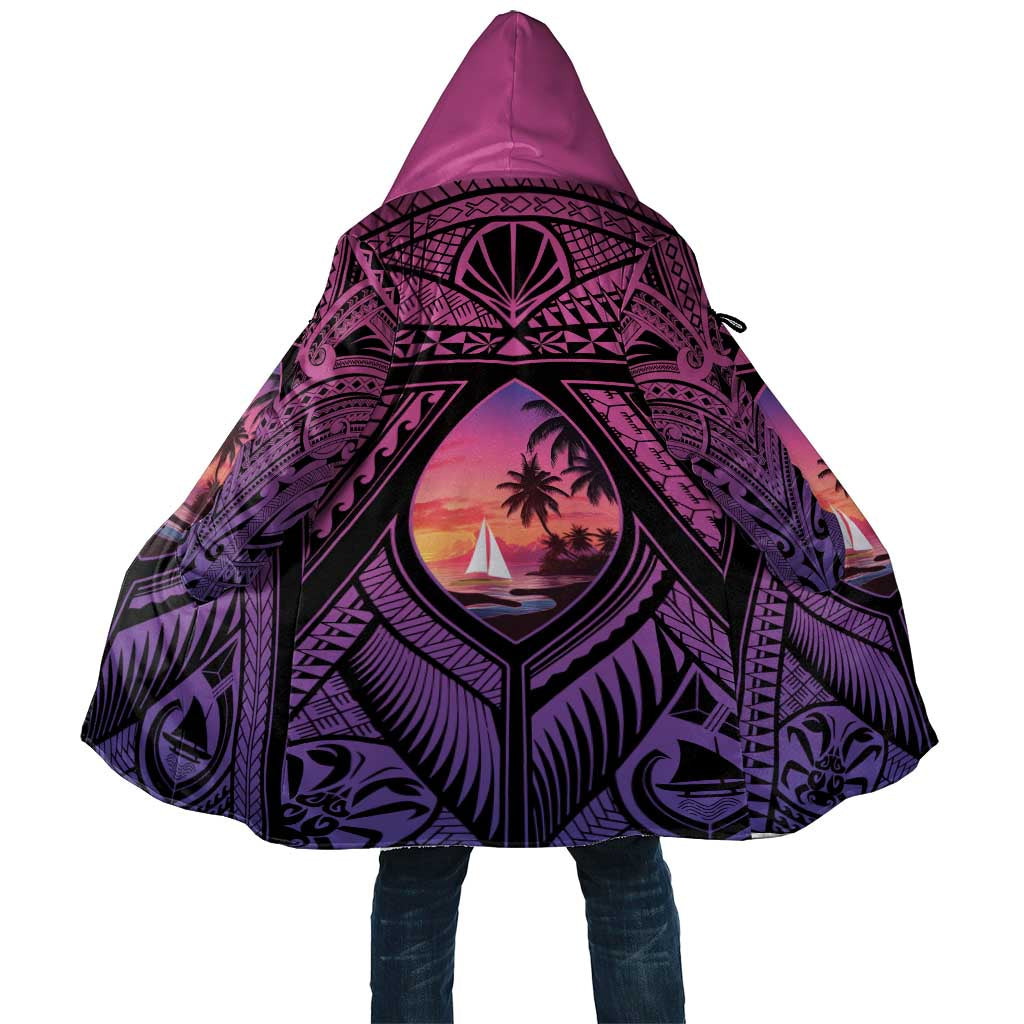 Guam Chamorro Artsy Cloak Guahan Sunset Beach - Polynesian Pride