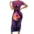 Guam Chamorro Artsy Family Matching Short Sleeve Bodycon Dress and Hawaiian Shirt Guahan Sunset Beach