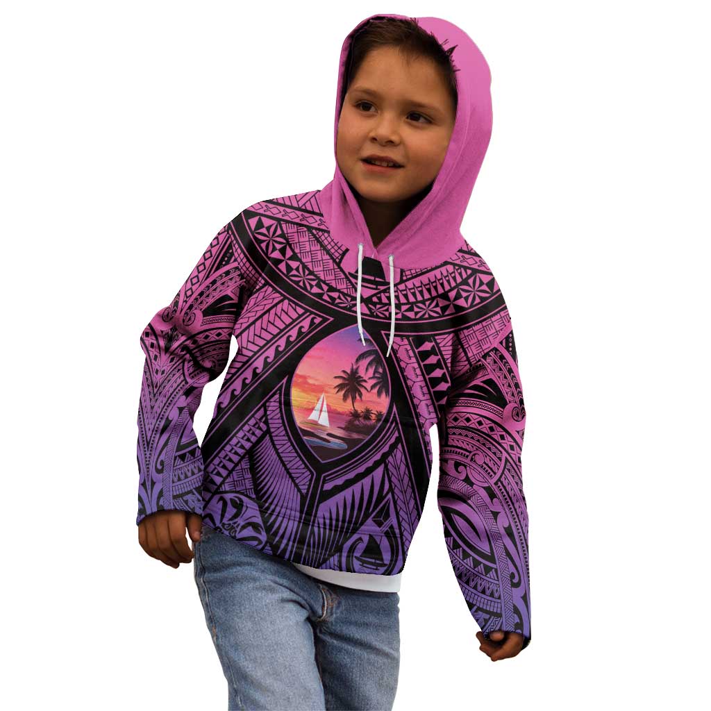 Guam Chamorro Artsy Kid Hoodie Guahan Sunset Beach