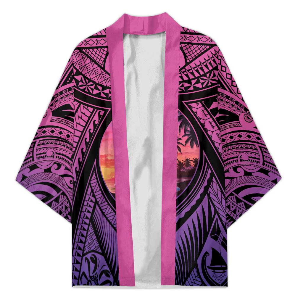 Guam Chamorro Artsy Kimono Guahan Sunset Beach - Polynesian Pride