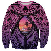 Guam Chamorro Artsy Sweatshirt Guahan Sunset Beach