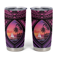 Guam Chamorro Artsy Tumbler Cup Guahan Sunset Beach