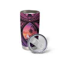 Guam Chamorro Artsy Tumbler Cup Guahan Sunset Beach