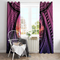 Guam Chamorro Artsy Window Curtain Guahan Sunset Beach