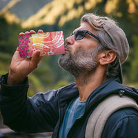 Guam Latte Stone with Map 4 in 1 Can Cooler Tumbler Bougainvillea Beach Sunset