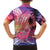 Guam Latte Stone with Map Family Matching Long Sleeve Bodycon Dress and Hawaiian Shirt Bougainvillea Beach Sunset