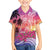 Guam Latte Stone with Map Family Matching Long Sleeve Bodycon Dress and Hawaiian Shirt Bougainvillea Beach Sunset
