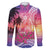Guam Latte Stone with Map Family Matching Short Sleeve Bodycon Dress and Hawaiian Shirt Bougainvillea Beach Sunset