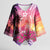 Guam Latte Stone with Map Kimono Sleeve Blouse Bougainvillea Beach Sunset - Polynesian Pride