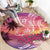 Guam Latte Stone with Map Round Carpet Bougainvillea Beach Sunset