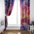 Guam Latte Stone with Map Window Curtain Bougainvillea Beach Sunset