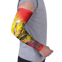 Papua New Guinea Cultural Tropical Flowers Arm Sleeves LT9 - Polynesian Pride