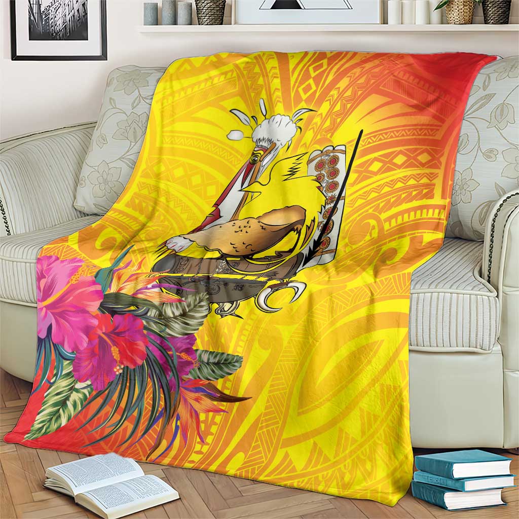 Papua New Guinea Cultural Tropical Flowers Blanket