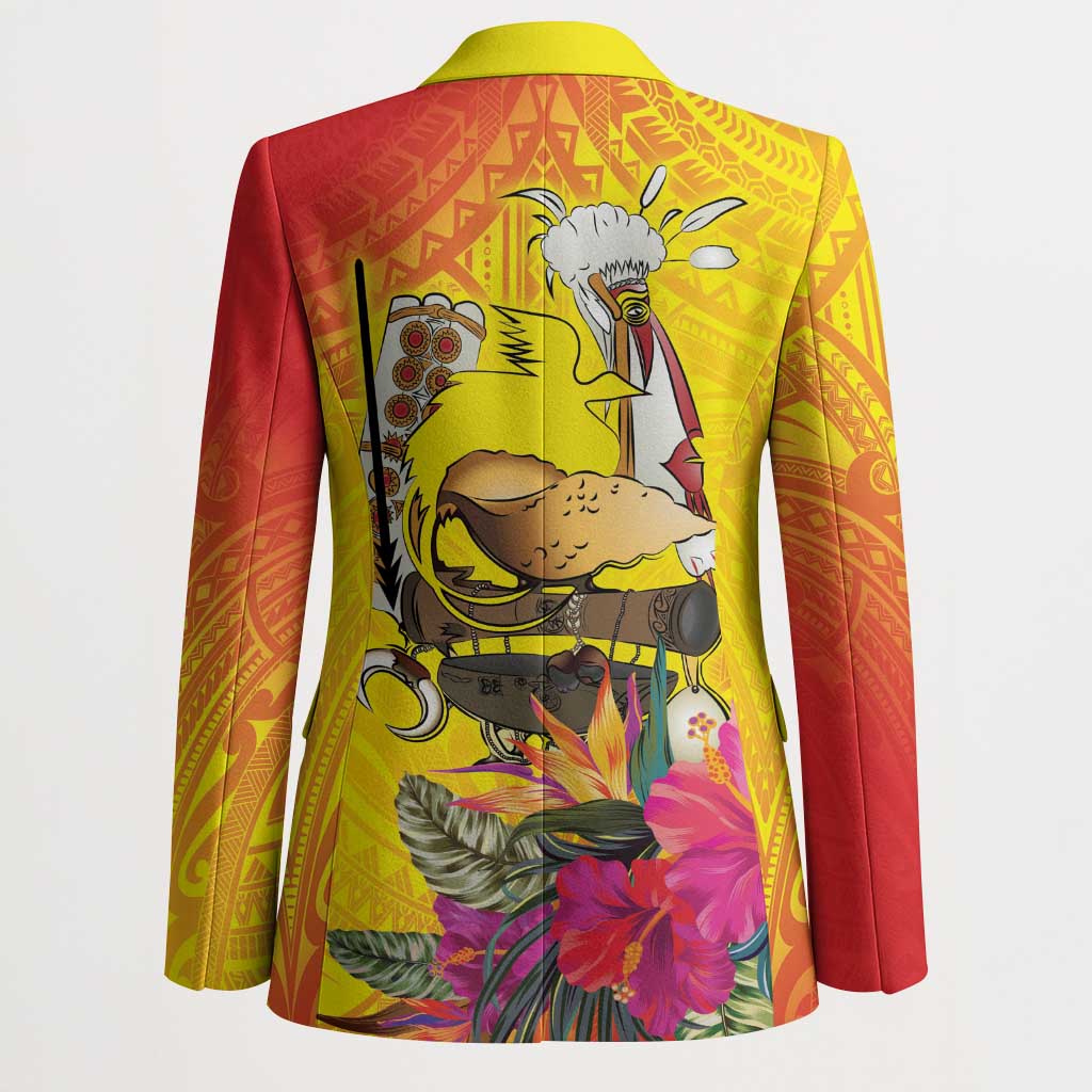 Papua New Guinea Cultural Tropical Flowers Blazer LT9 - Polynesian Pride