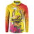 Papua New Guinea Cultural Tropical Flowers Button Sweatshirt