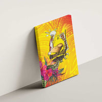 Papua New Guinea Cultural Tropical Flowers Canvas Wall Art