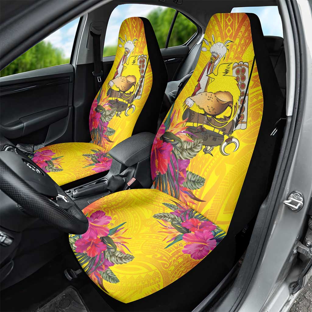 Papua New Guinea Cultural Tropical Flowers Car Seat Cover