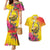 Papua New Guinea Cultural Tropical Flowers Couples Matching Mermaid Dress and Hawaiian Shirt