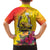 Papua New Guinea Cultural Tropical Flowers Family Matching Long Sleeve Bodycon Dress and Hawaiian Shirt