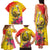Papua New Guinea Cultural Tropical Flowers Family Matching Tank Maxi Dress and Hawaiian Shirt
